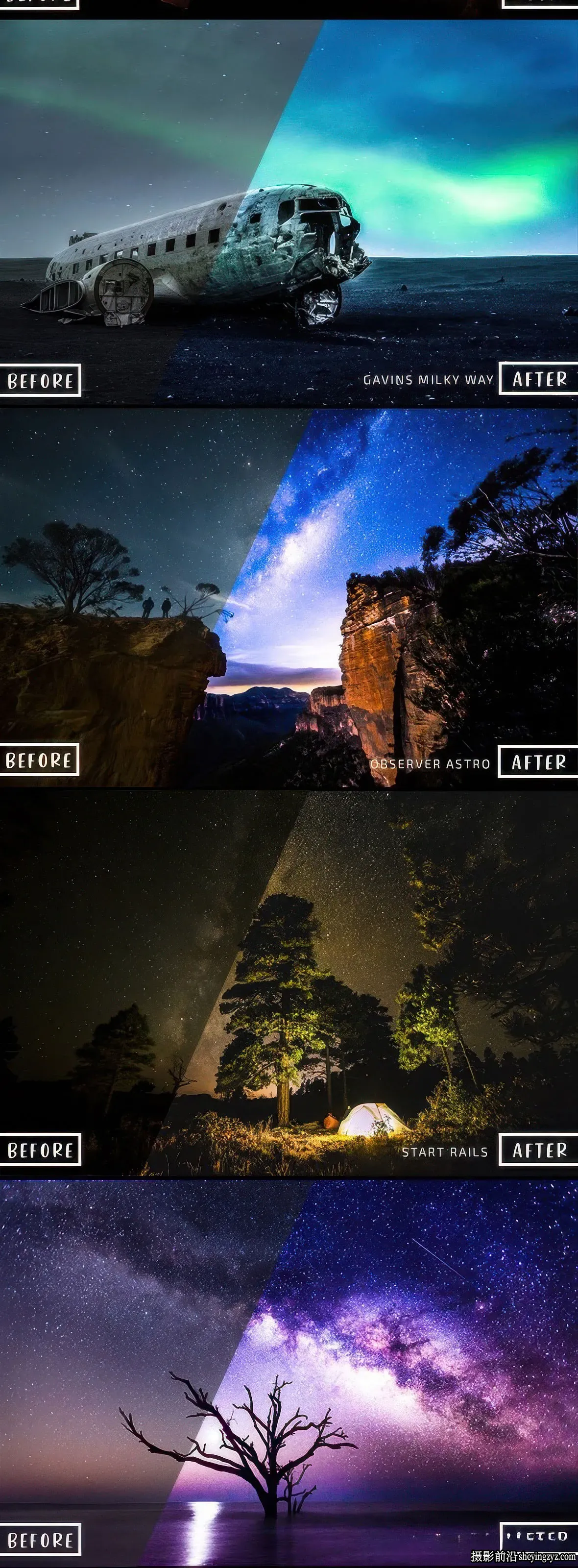 星空天文摄影调色LR预设 Astrophotography Presets