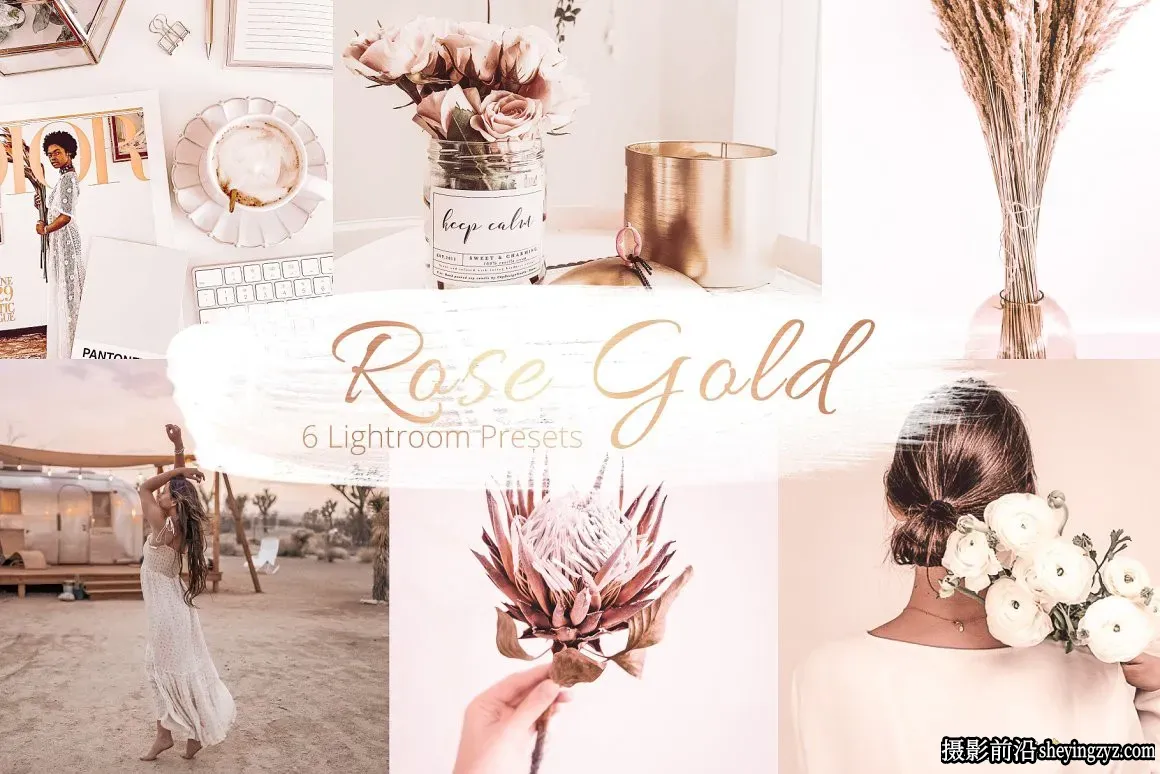 玫瑰金高级人像LR预设手机滤镜 Rose Gold  Presets Collection