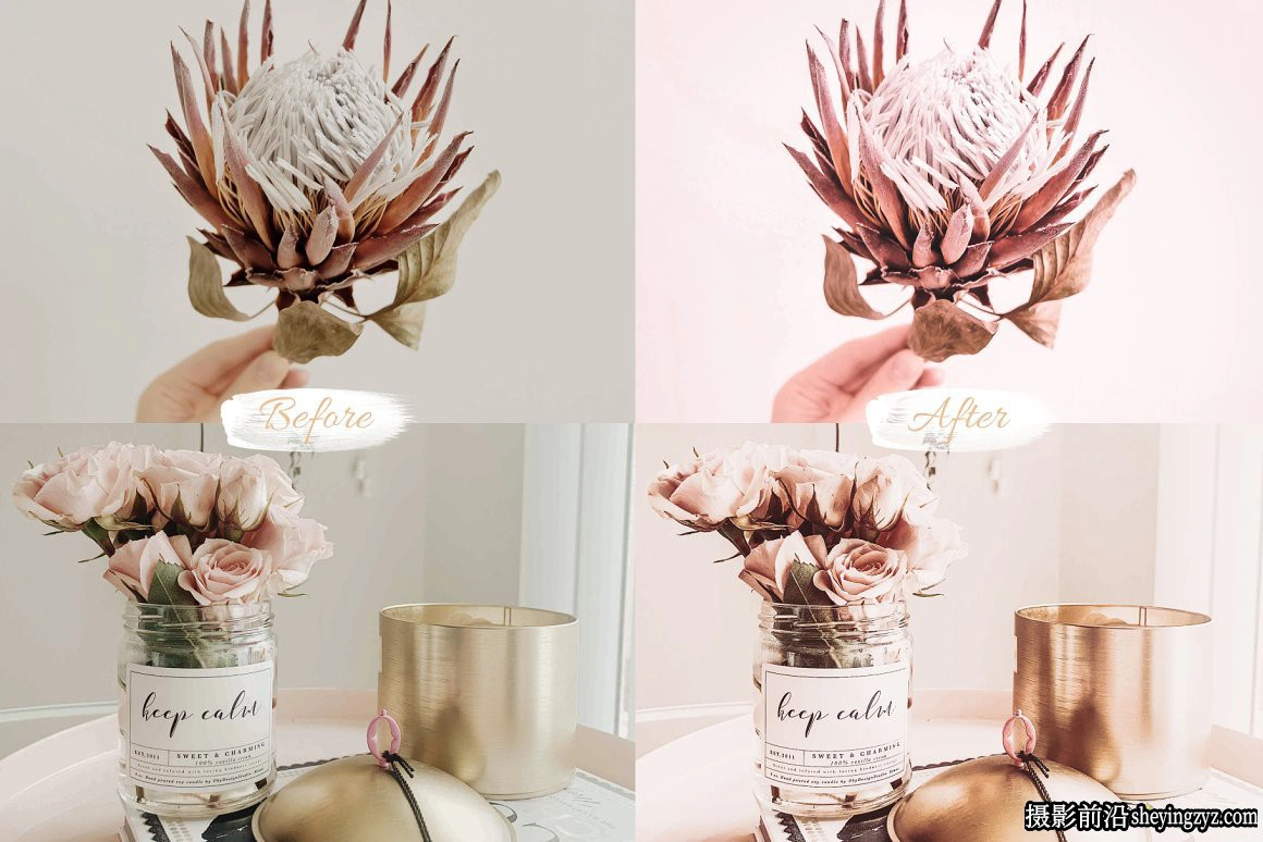 玫瑰金高级人像LR预设手机滤镜 Rose Gold  Presets Collection