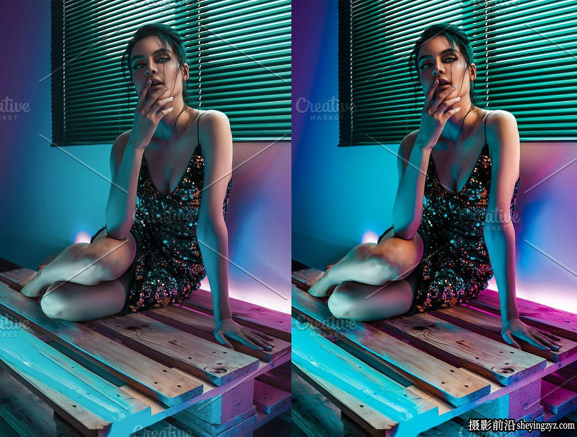 免费lr预设-蓝绿调人像调色LR预设 Lightroom Presets Peacock
