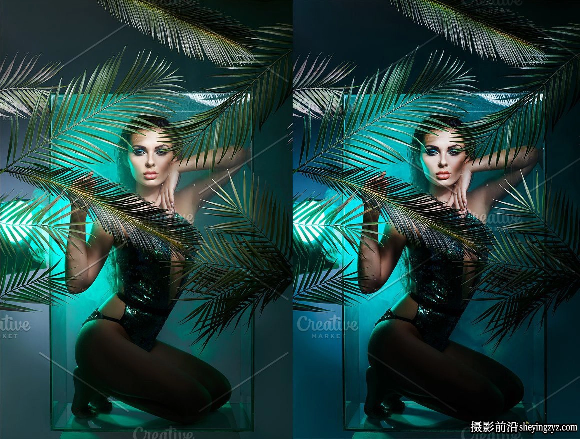 免费lr预设-蓝绿调人像调色LR预设 Lightroom Presets Peacock