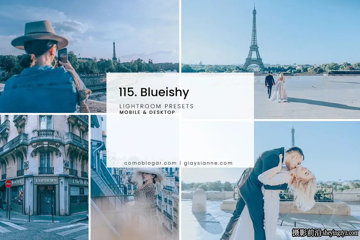 清新蓝调胶片风LR预设手机调色滤镜 115. Blueishy By Advina Store