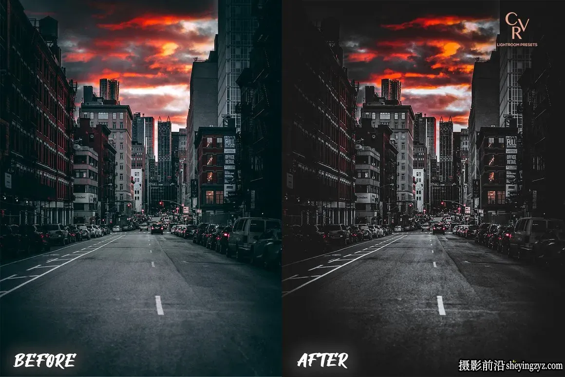 黑金橙色工业风城市街拍LR预设 Black Orange Lightroom Presets