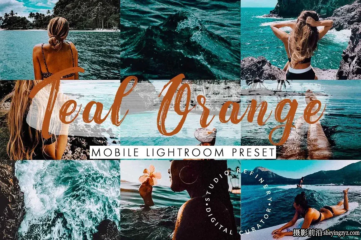 旅拍青橙色人像手机调色滤镜Teal Orange Mobile Lightroom Presets