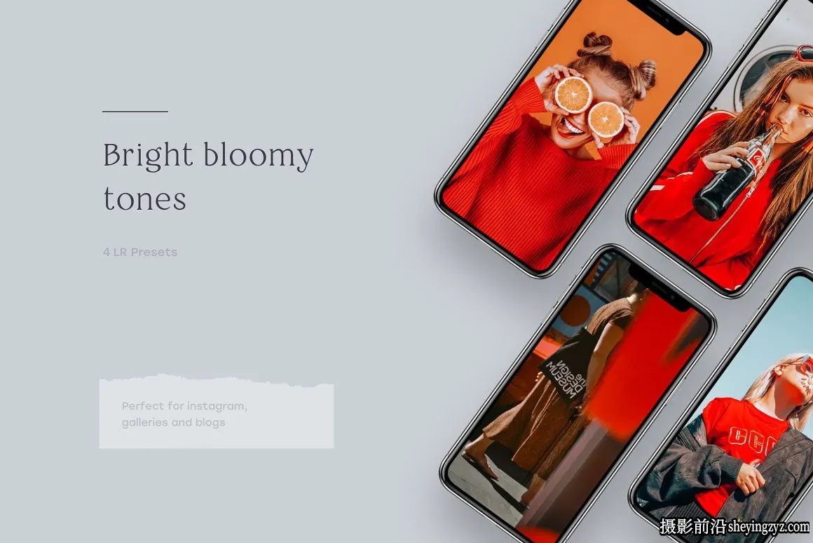 时尚写真人像调色LR预设 Chic Bloom – 4 Lightroom Presets Set