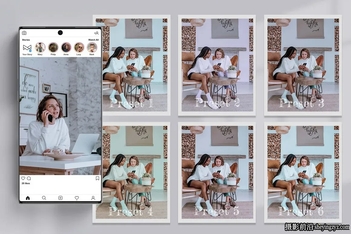 网红家庭人像胶片风LR预设手机滤镜 Cozy Home Lightroom Preset