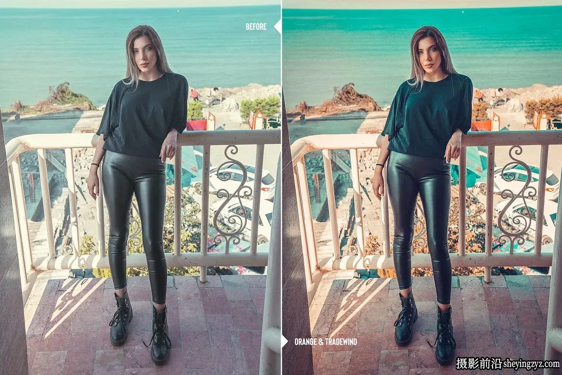 网红人像青橙色调LR预设手机调色滤镜ORANGE tone Lightroom presets