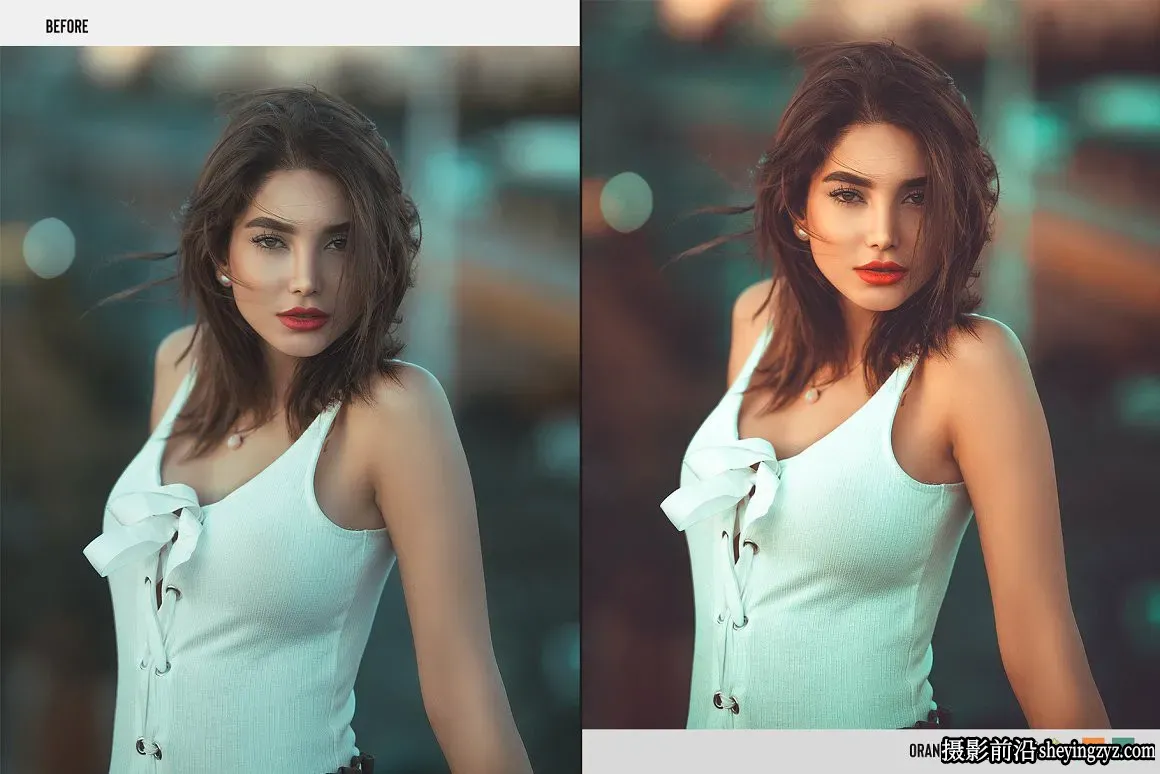 网红人像青橙色调LR预设手机调色滤镜ORANGE tone Lightroom presets