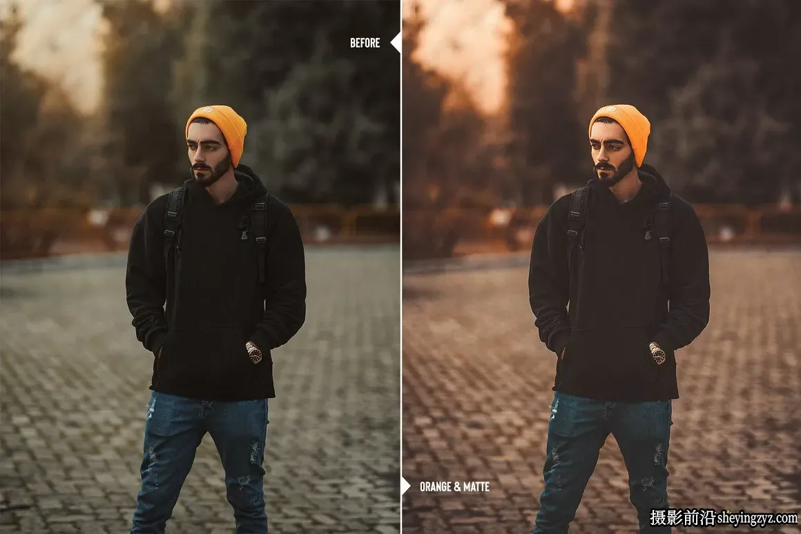 网红人像青橙色调LR预设手机调色滤镜ORANGE tone Lightroom presets
