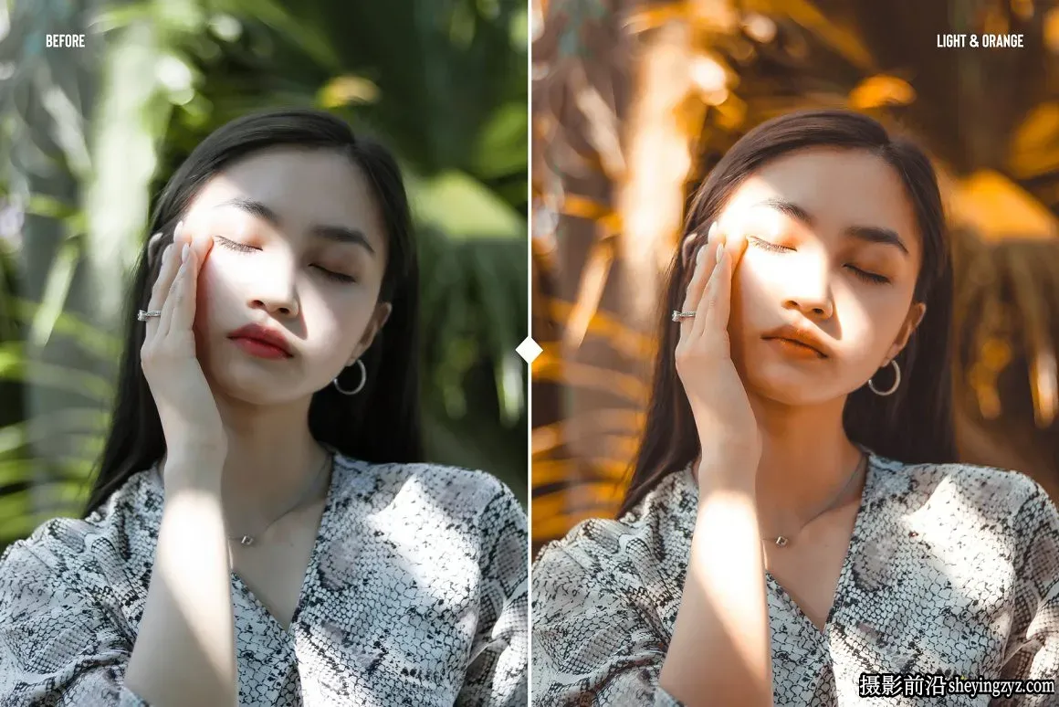 网红人像青橙色调LR预设手机调色滤镜ORANGE tone Lightroom presets