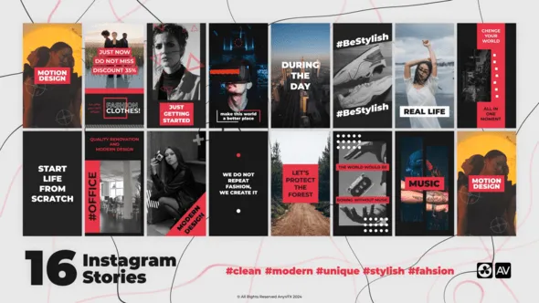 达芬奇模板-社交媒体Instagram故事宣传片模板 VH-54238359