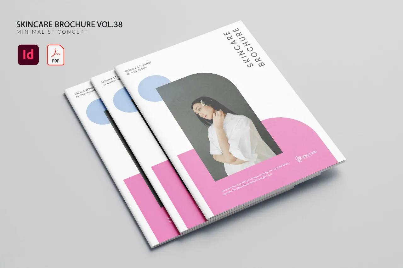 医疗护肤美容宣传册手册第38卷InDesign模板