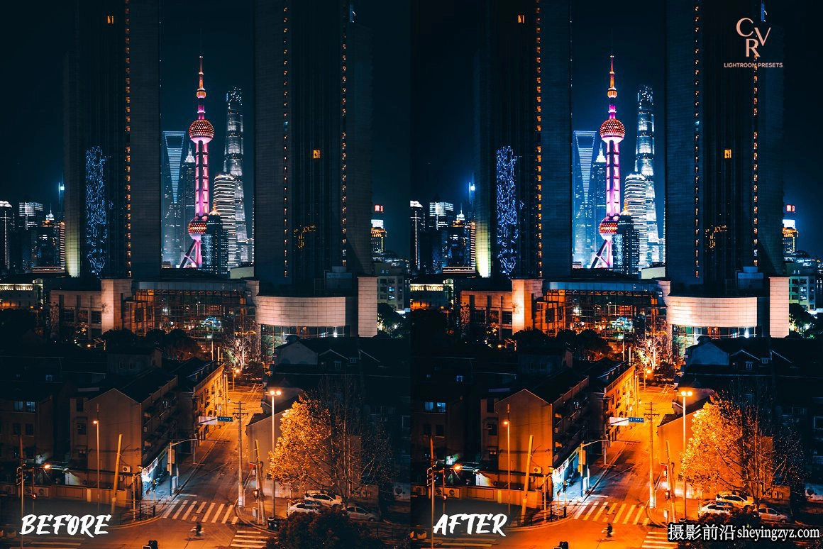 城市街头夜景霓虹灯风光调色LR预设 Night City Lightroom Presets