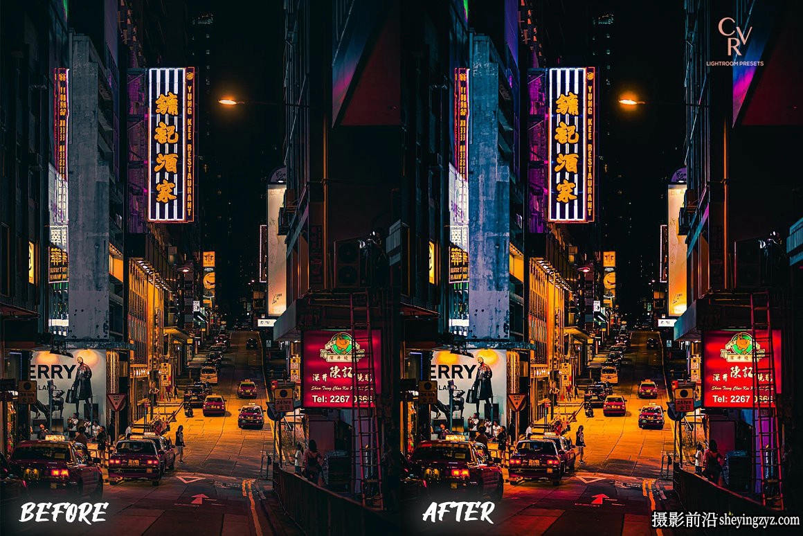 城市街头夜景霓虹灯风光调色LR预设 Night City Lightroom Presets