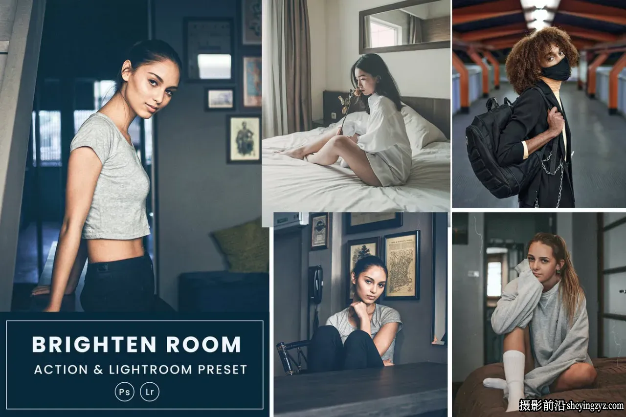 室内电影人像调色LR预设及PS动作 Brighten Room Lightrom Presets