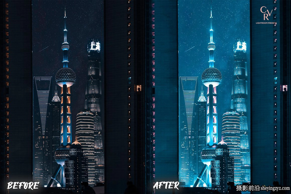 赛博朋克城市夜景调色LR预设手机滤镜 Cyberpunk Lightroom Presets