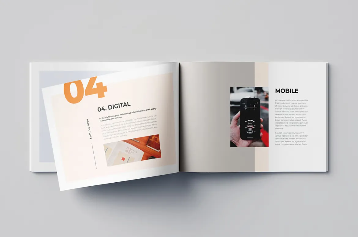 企业公司品牌指南排版设计InDesign模板