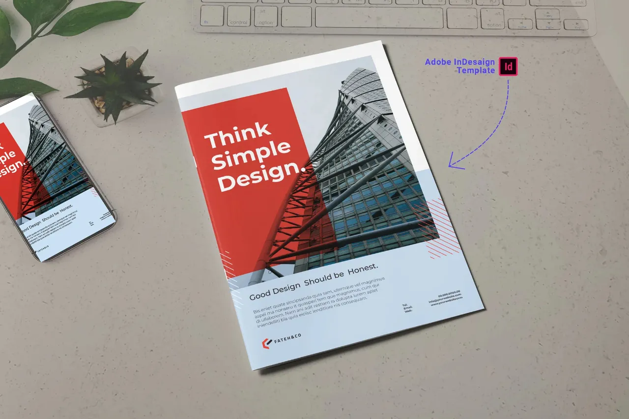 2025年企业商业宣传册手册设计InDesign模板