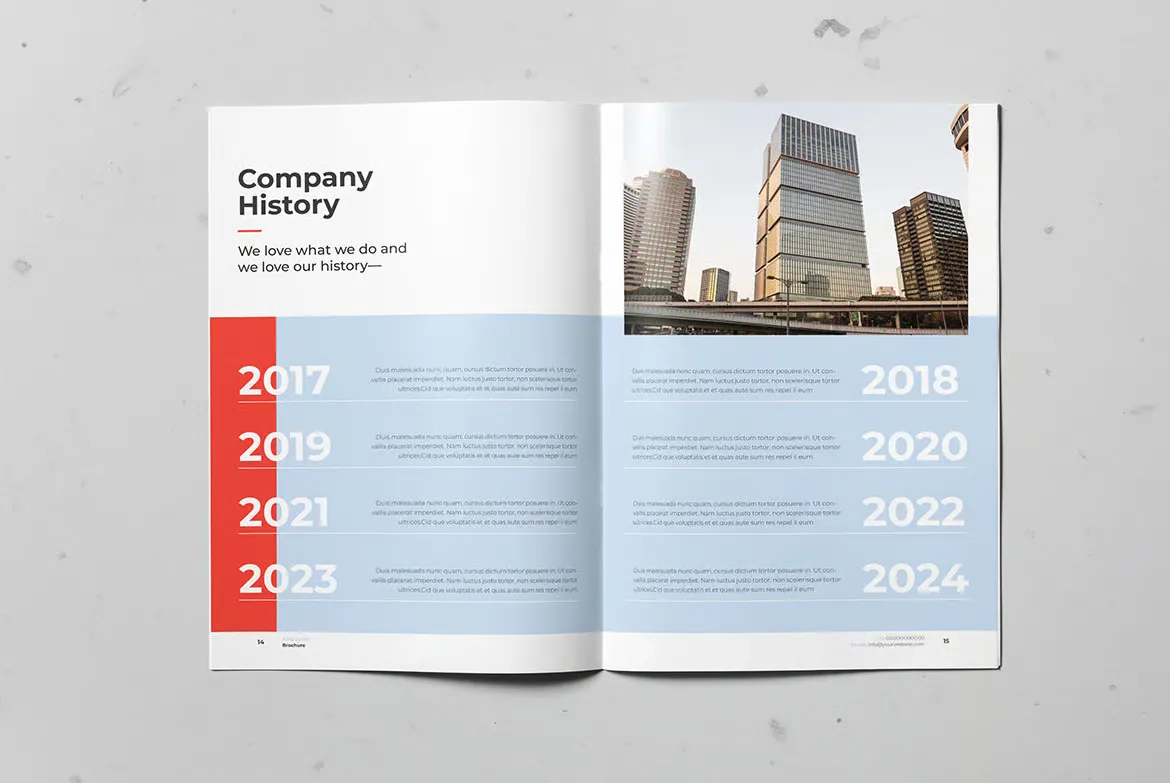 2025年企业商业宣传册手册设计InDesign模板