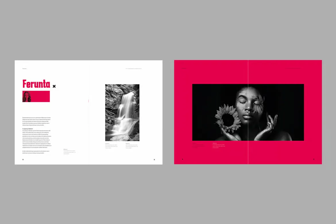 现代A4时尚杂志排版布局设计InDesign模板