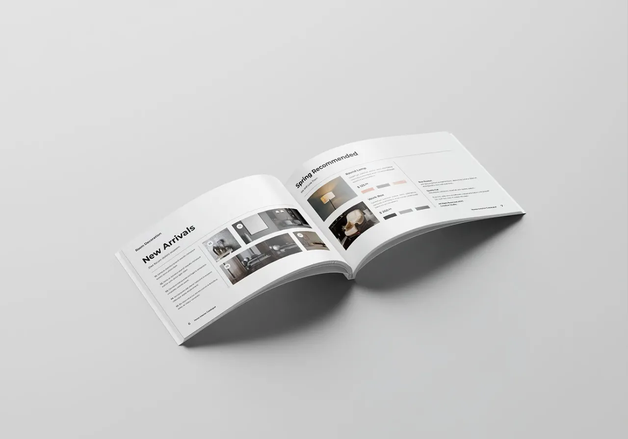 家居室内内页目录手册排版布局InDesign模板