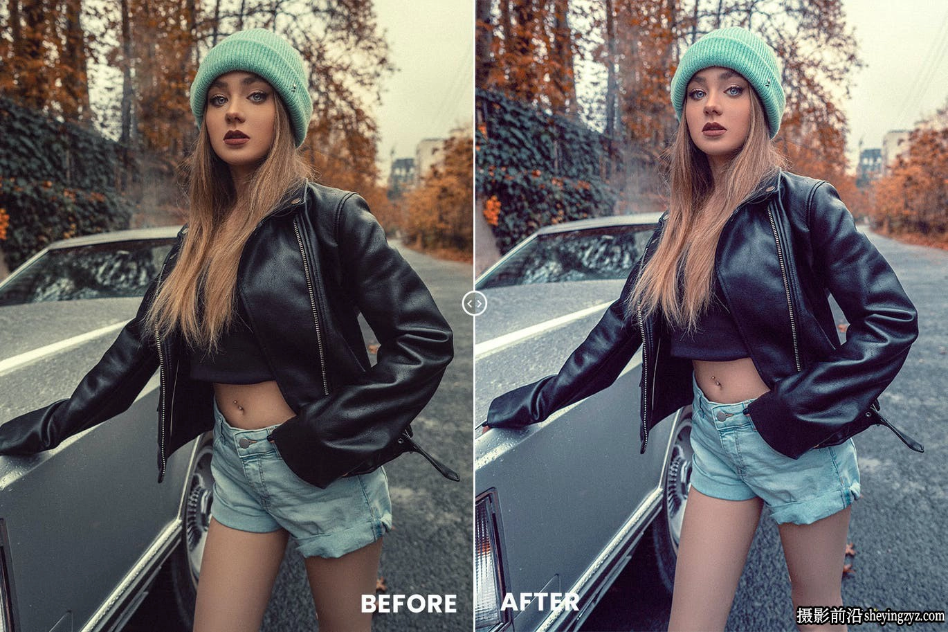 时尚城市街拍人像Lightroom预设 Pastel Blue Tones Preset
