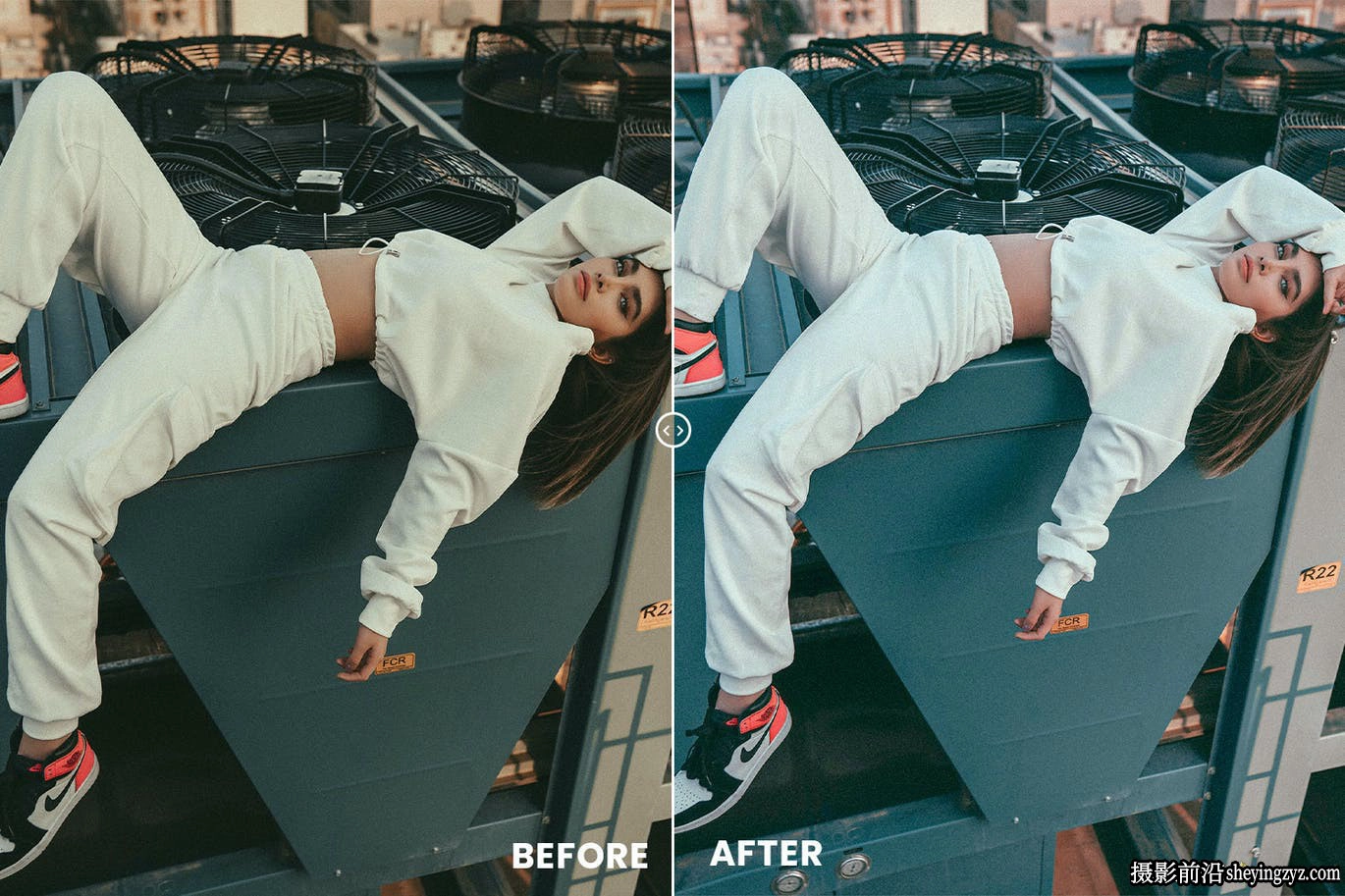 时尚城市街拍人像Lightroom预设 Pastel Blue Tones Preset