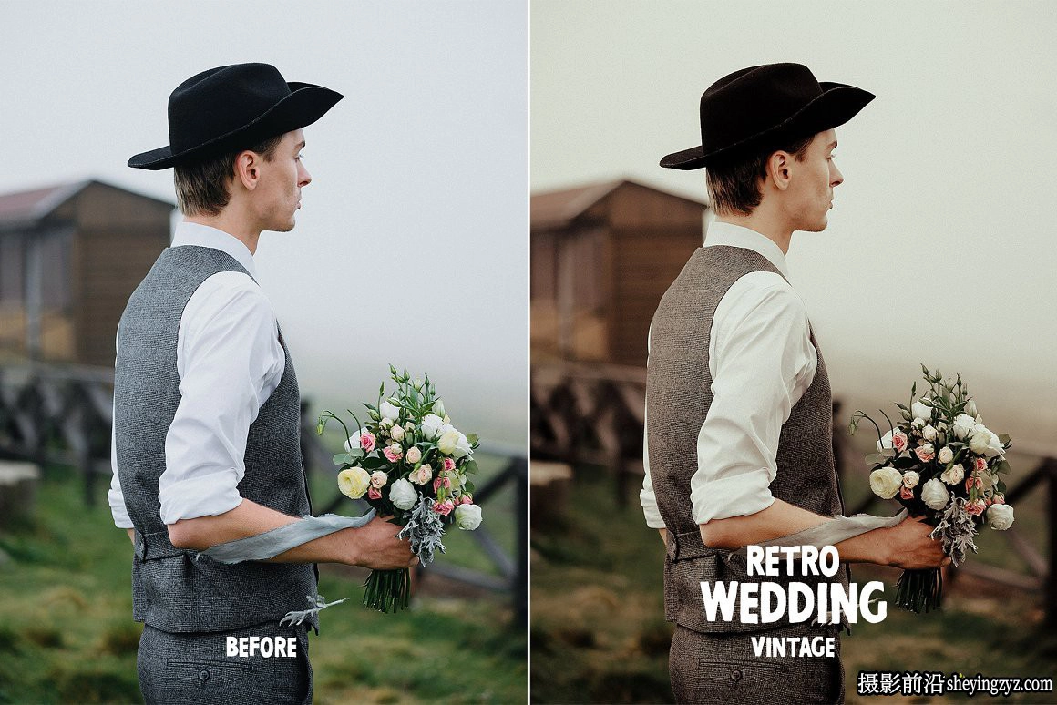 复古婚礼人像调色Lr预设手机滤镜 Retro Wedding Lightroom Presets
