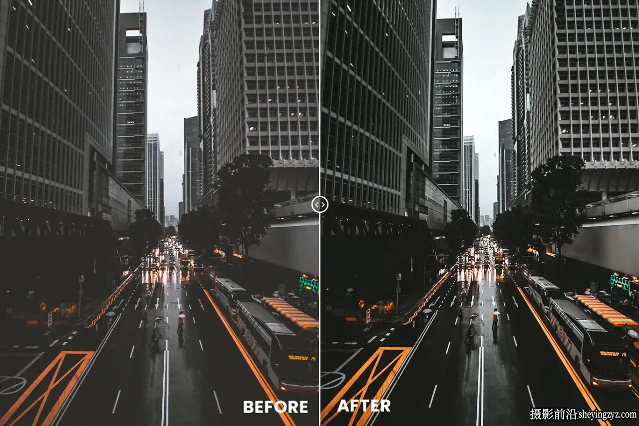 黑金电影城市风光LR预设及PS动作 Moody City Lightrom Presets