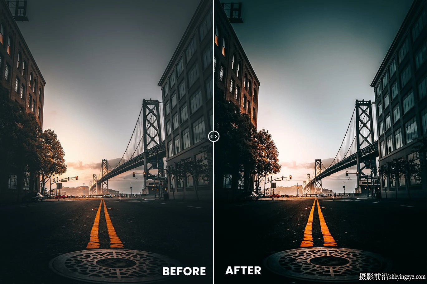 黑金电影城市风光LR预设及PS动作 Moody City Lightrom Presets