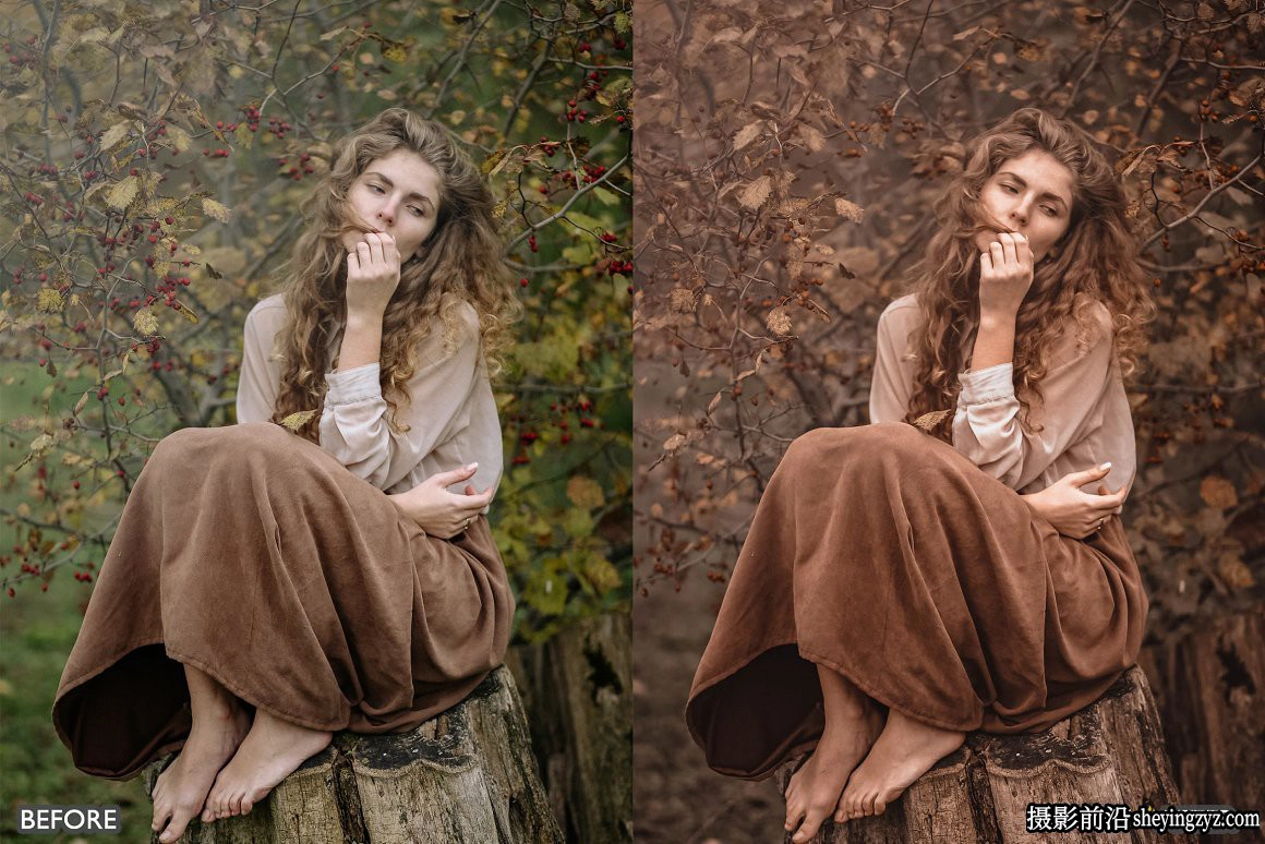棕色情绪人像LR预设手机调色滤镜 Moody Brown Lightroom Presets