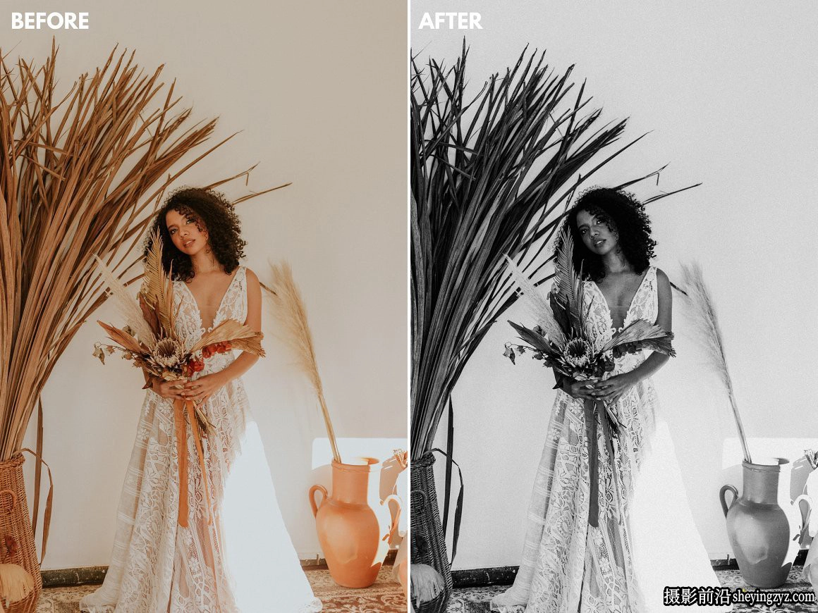 免费lr预设-经典黑白婚礼人像免费LR预设 Wedding Lightroom Presets