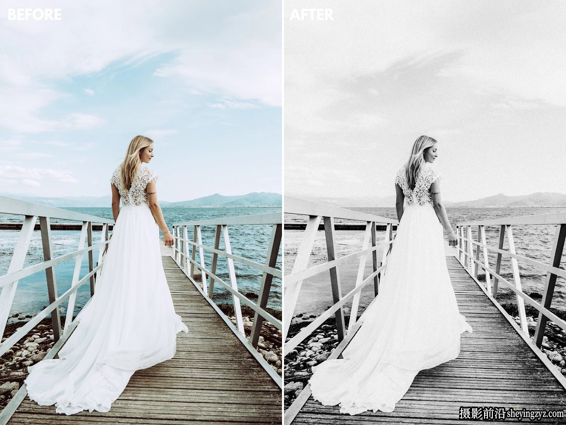 免费lr预设-经典黑白婚礼人像免费LR预设 Wedding Lightroom Presets