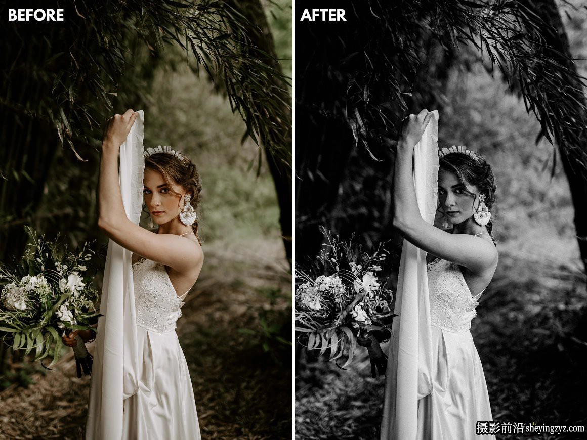 免费lr预设-经典黑白婚礼人像免费LR预设 Wedding Lightroom Presets