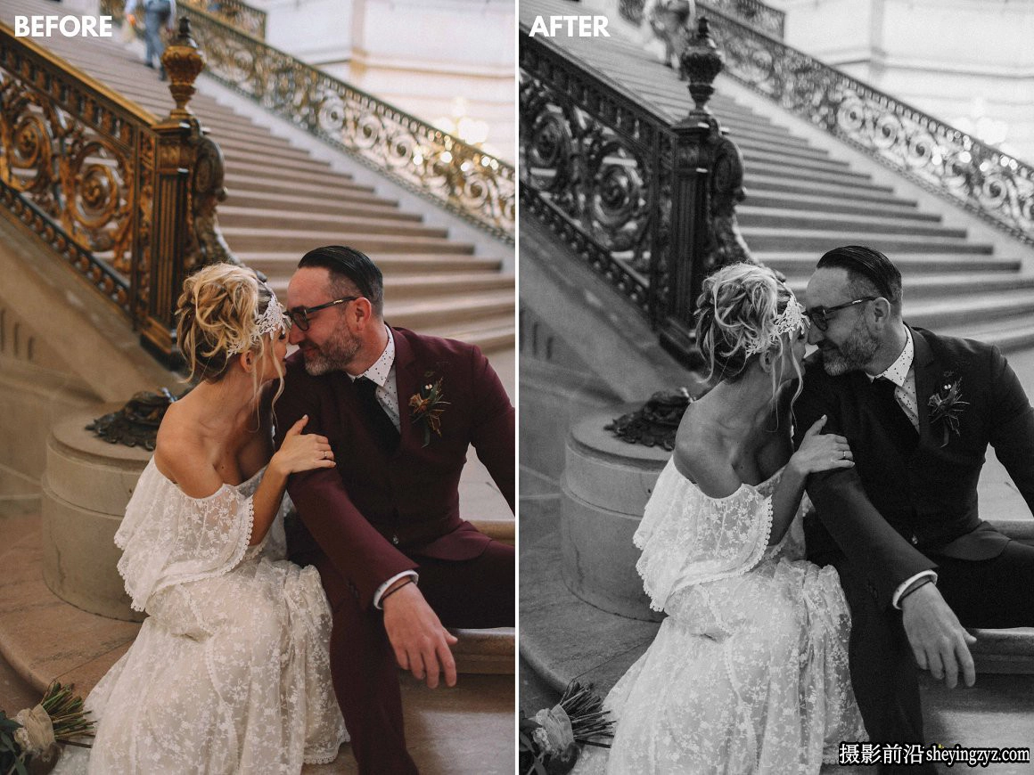 免费lr预设-经典黑白婚礼人像免费LR预设 Wedding Lightroom Presets
