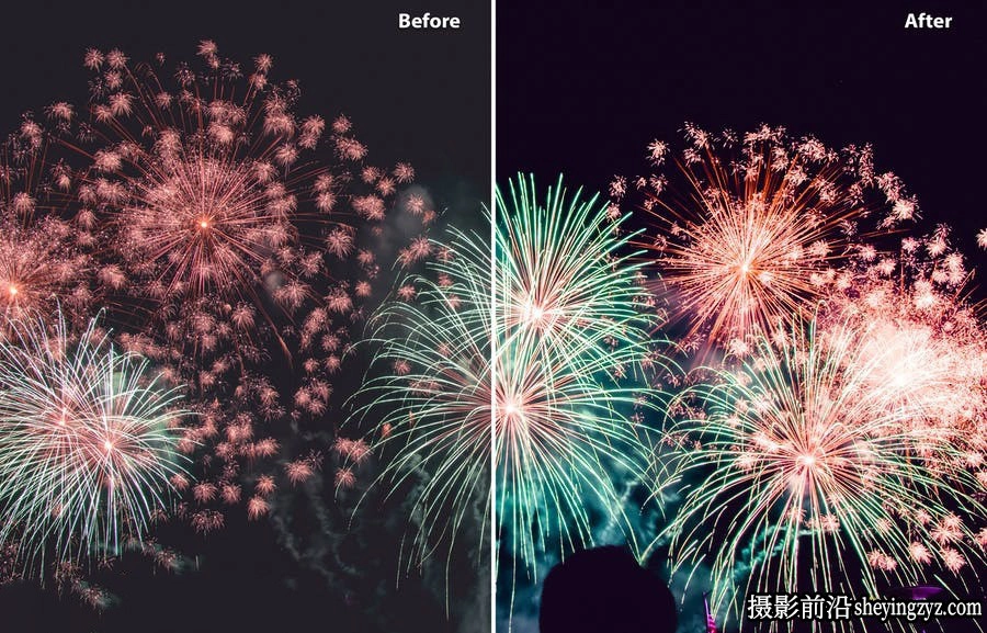 免费lr预设-烟花夜景摄影调色LR预设滤镜 Fireworks Deluxe Edition