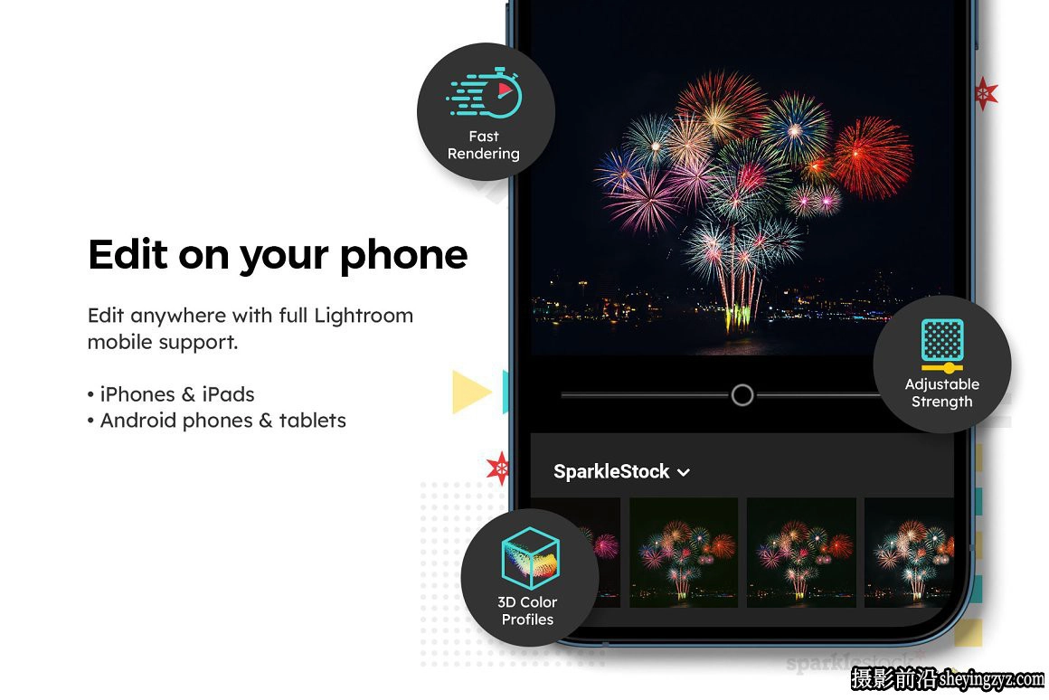 烟花夜景摄影调色LR预设LUT预设 Fireworks Lightroom Presets LUT