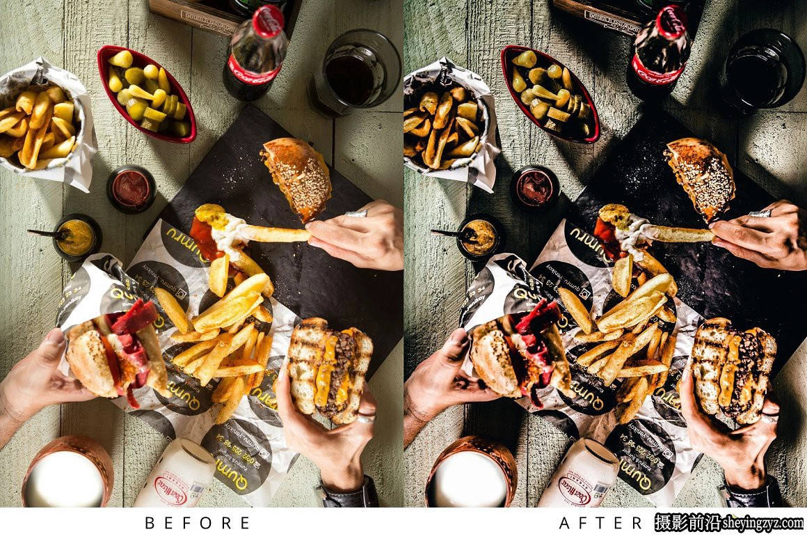 10种清新胶片美食食物后期调色LR预设 Food Lightroom Presets