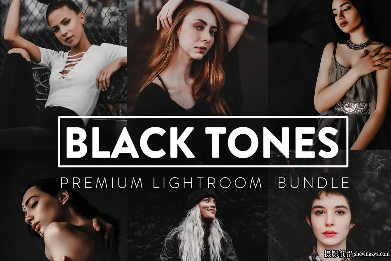 60+黑暗情绪人像LR预设手机调色滤镜Black Tones Lightroom Presets