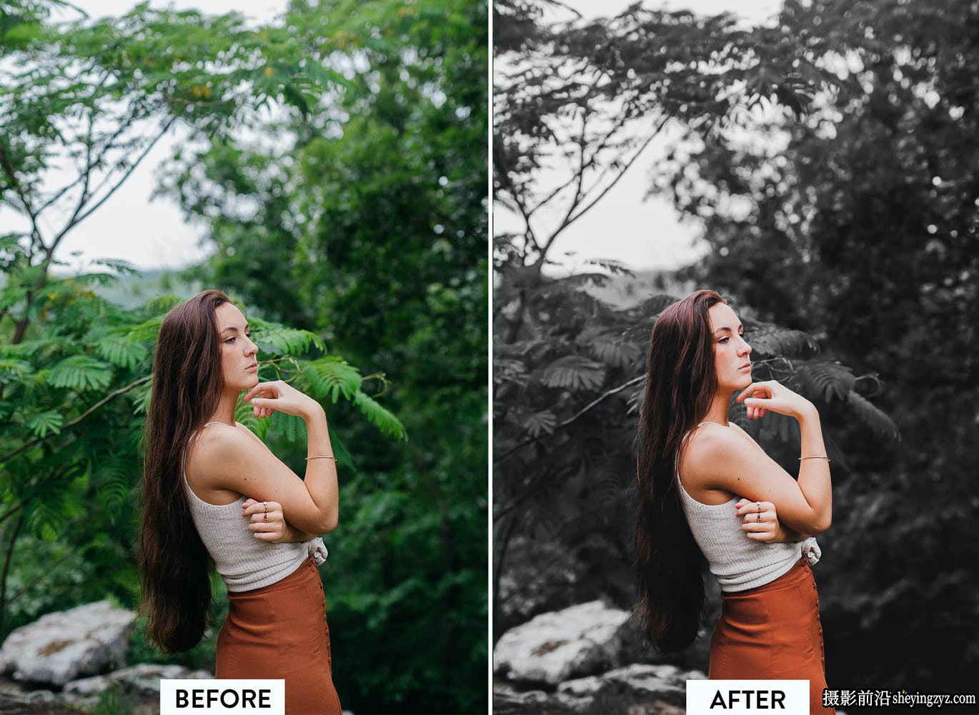 60+黑暗情绪人像LR预设手机调色滤镜Black Tones Lightroom Presets