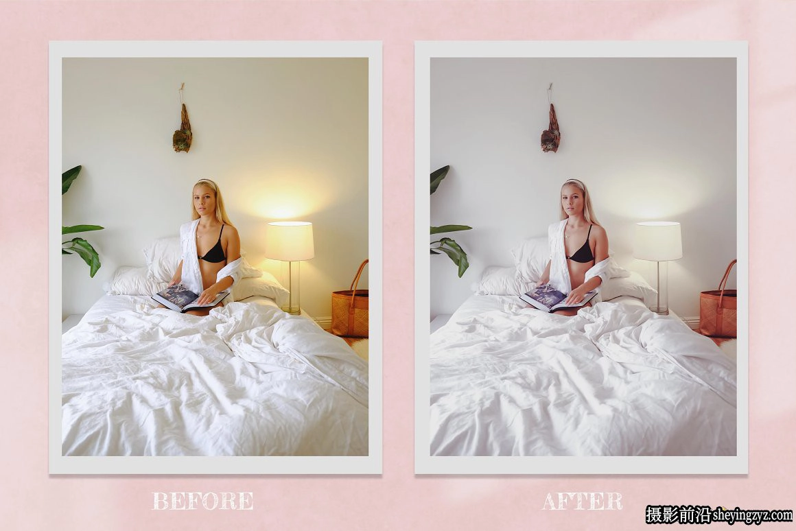 玫瑰金通透粉色人像调色LR预设/手机滤镜 Sweet Pink Photo Edit