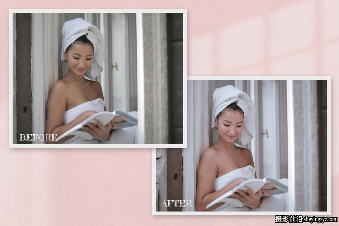 玫瑰金通透粉色人像调色LR预设/手机滤镜 Sweet Pink Photo Edit