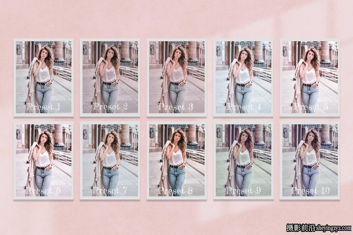 玫瑰金通透粉色人像调色LR预设/手机滤镜 Sweet Pink Photo Edit