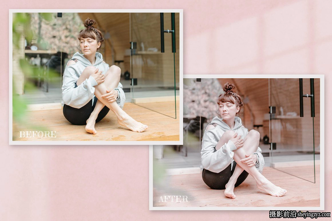 玫瑰金通透粉色人像调色LR预设/手机滤镜 Sweet Pink Photo Edit