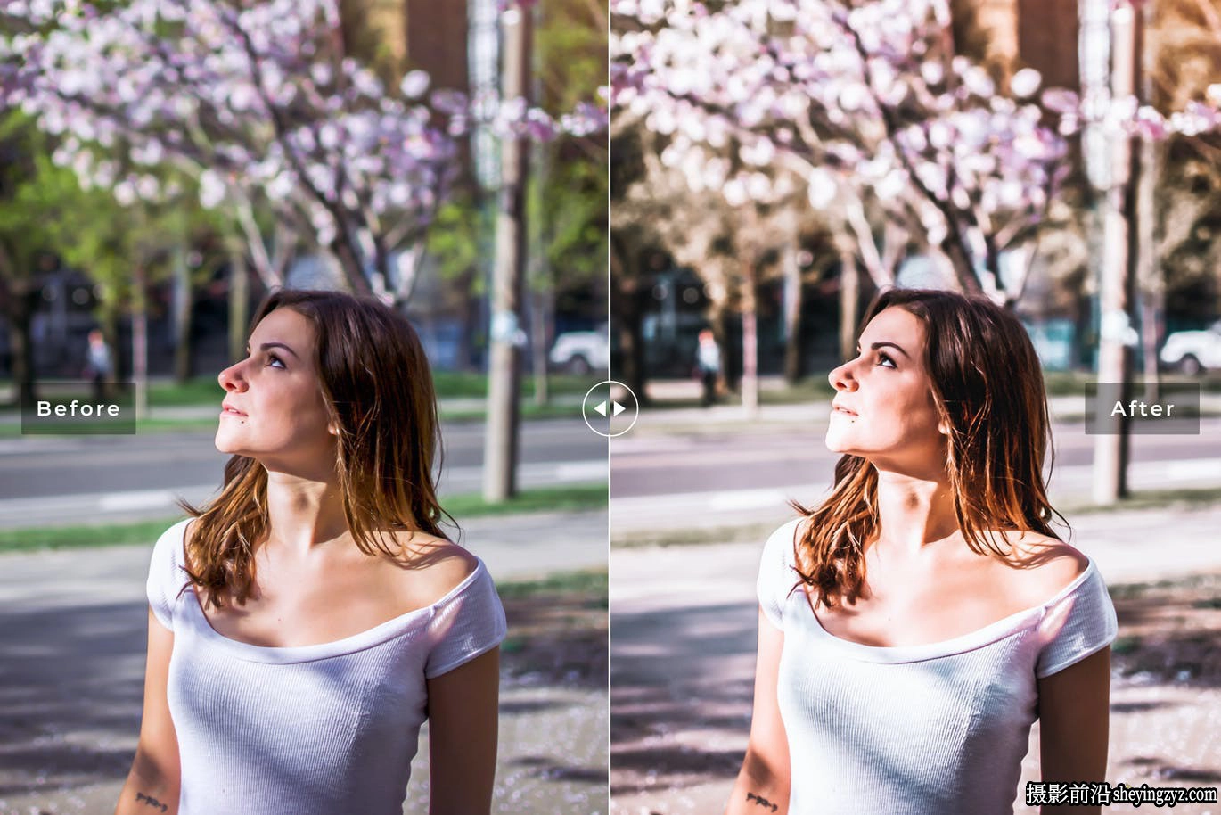 樱花粉彩外拍人像调色LR预设手机滤镜Sakura Lightroom Presets