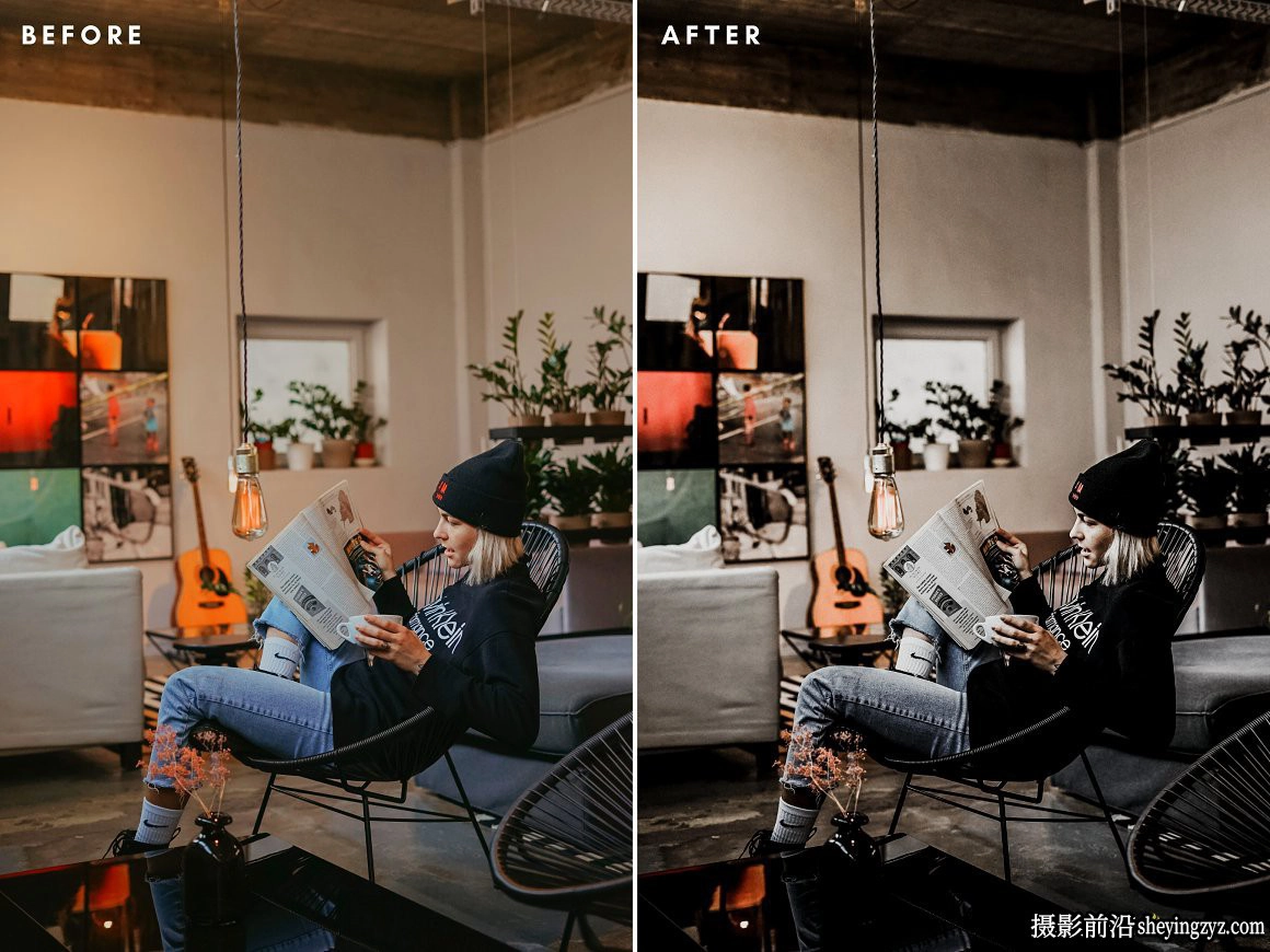 咖啡色街拍情绪电影人像LR预设 Black Lightroom Presets