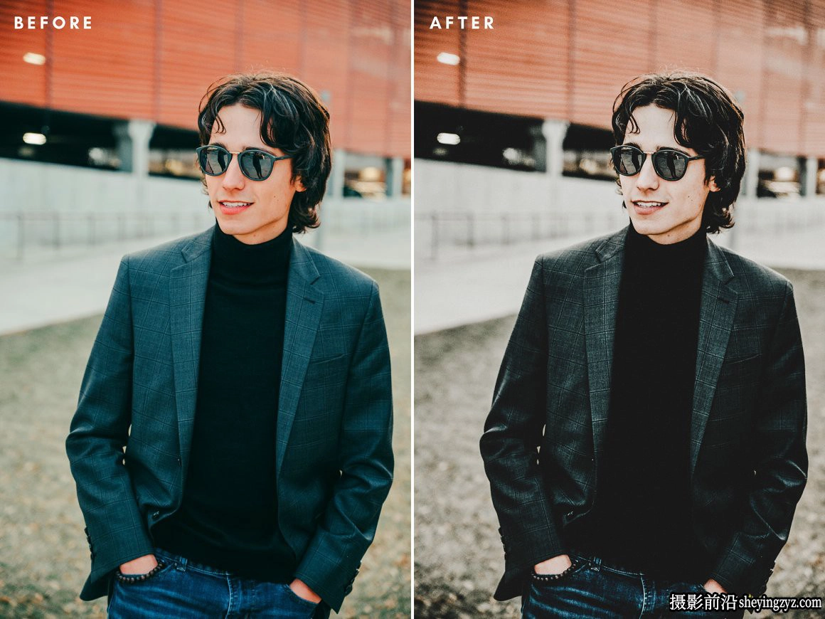 咖啡色街拍情绪电影人像LR预设 Black Lightroom Presets
