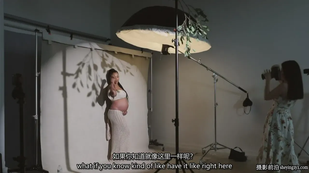 时尚灵感工作室孕妇摄影布光摆姿势完整教程附布光图-中英字幕