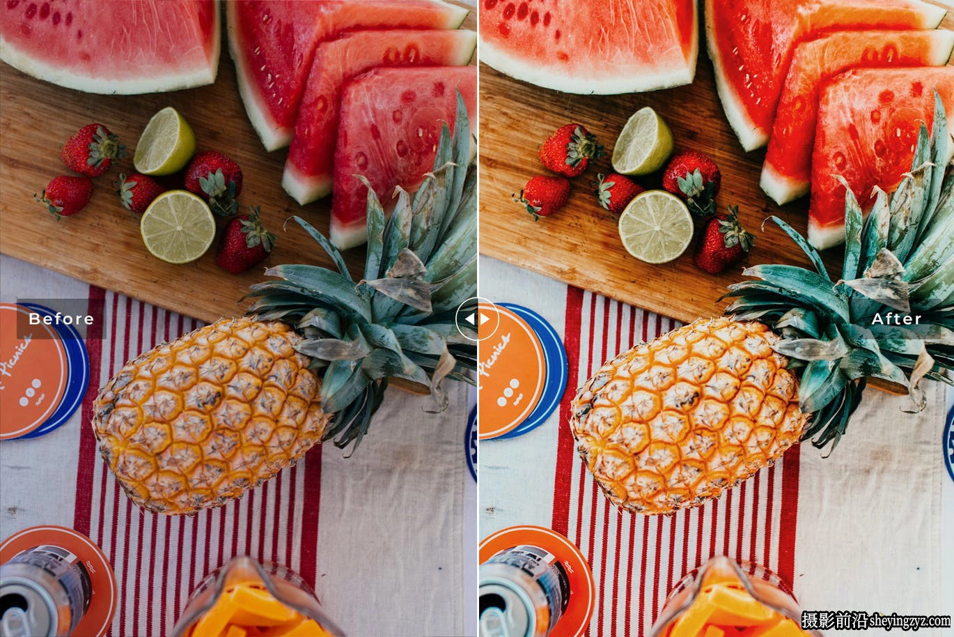 夏季美食摄影色调LR预设与手机滤镜Fruit Crush Lightroom Presets