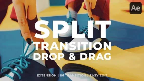 AE模板-视频分割转场模板Transitions Toolbox VH-61273228